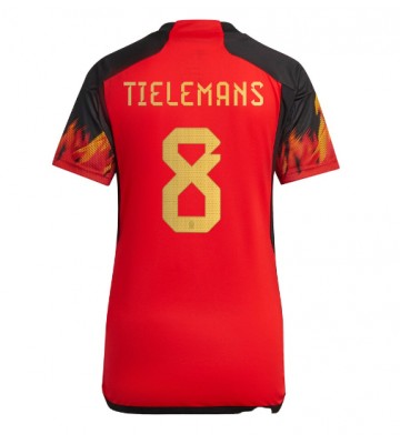 Belgium Youri Tielemans #8 Replica Home Stadium Shirt for Women World Cup 2022 Short Sleeve